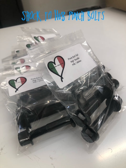 Pinch Bolt Set, M10 60mm, Shock to Hub, Arm to Hub High Tensile